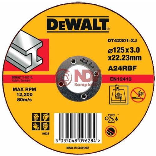Круг отрезной по металлу DeWalt DT42301-XJ 125х3,0х22,2
